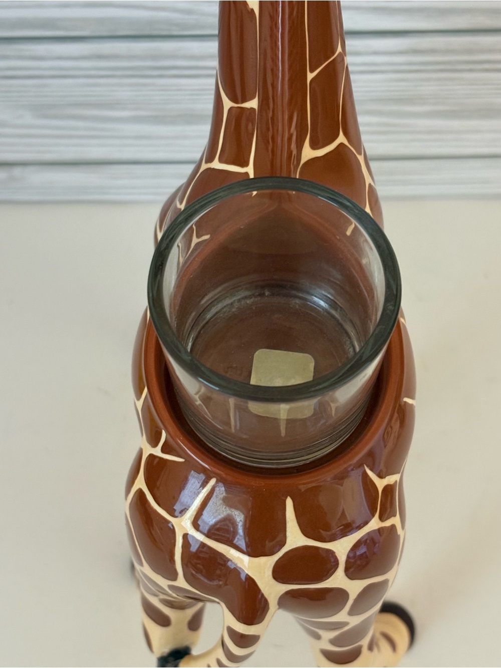 Vintage PartyLite Giraffe Candle Holder African Inspiration Safari Ceramic P9620 - Picture 7 of 10
